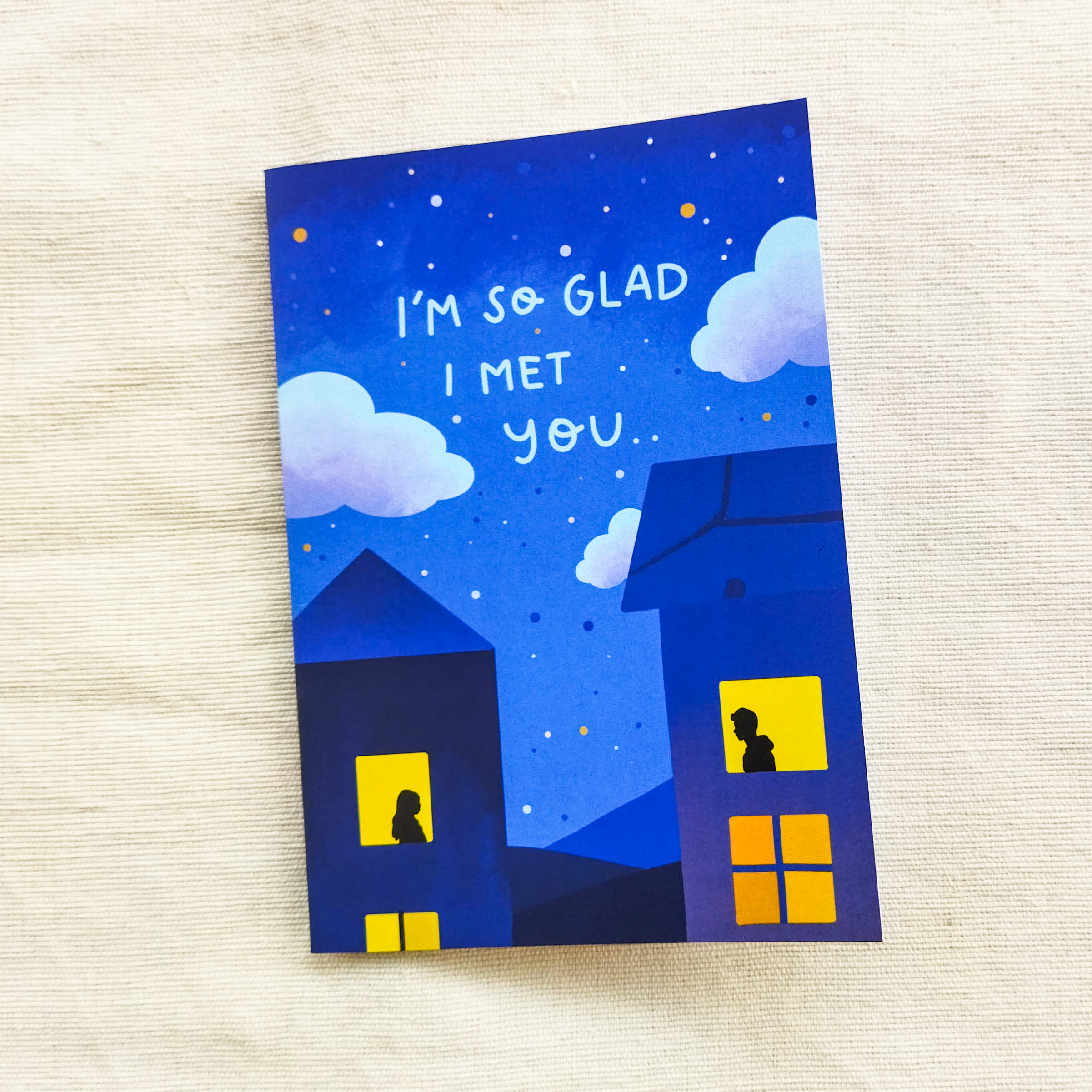 glad i met you greeting card
