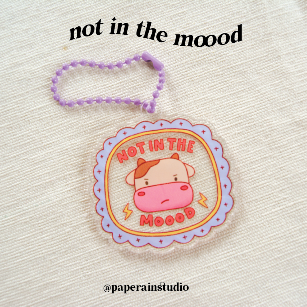 not in the mood keychain