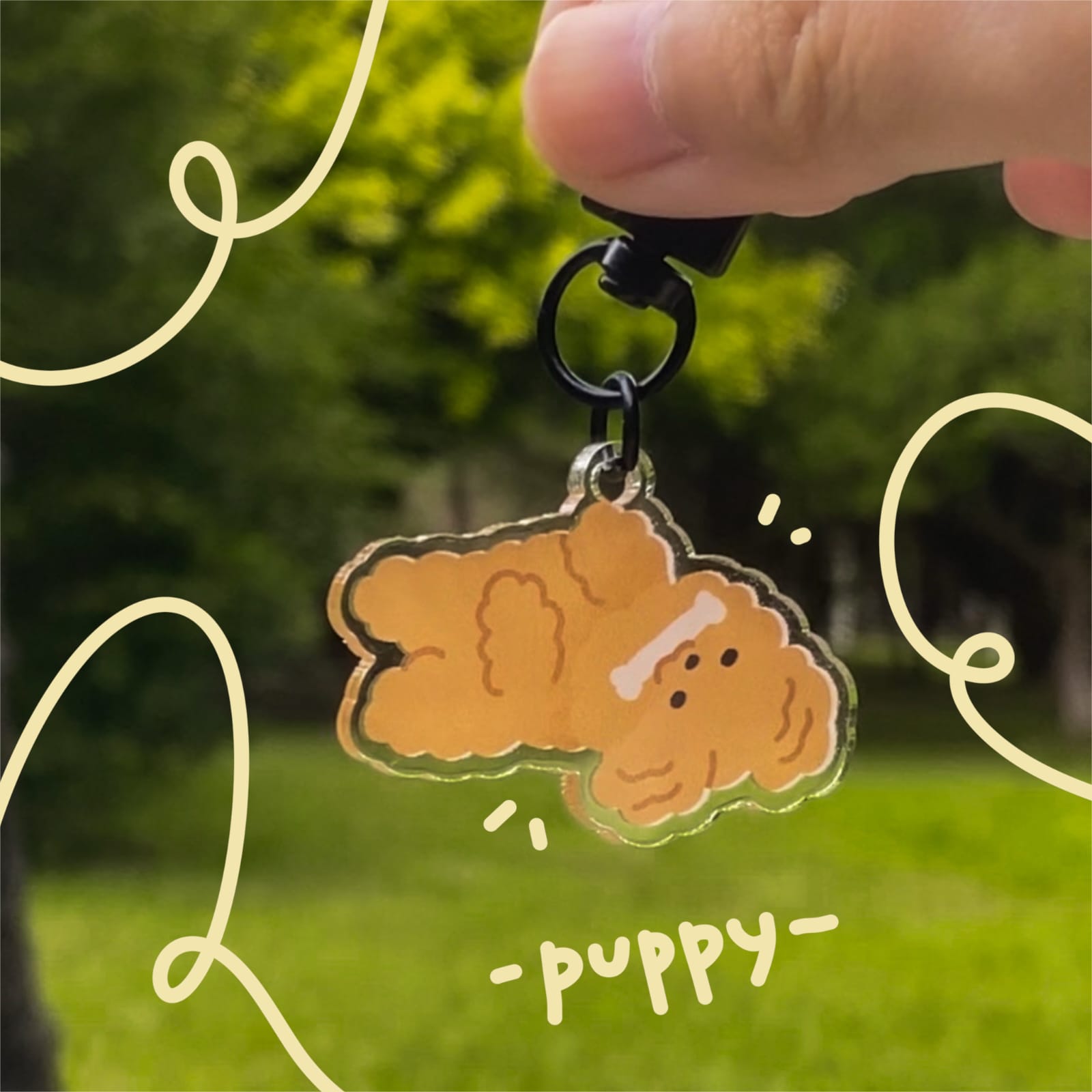 puppy keychain