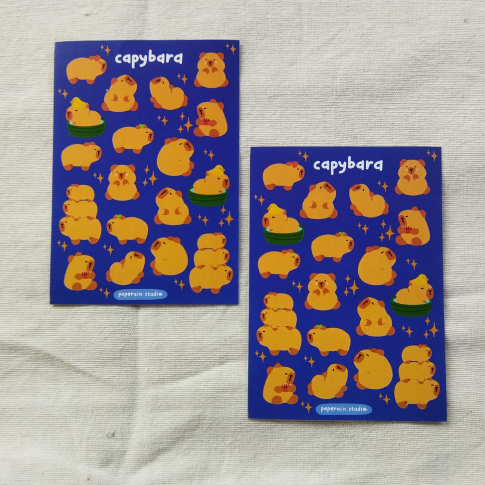 capybara sticker sheet